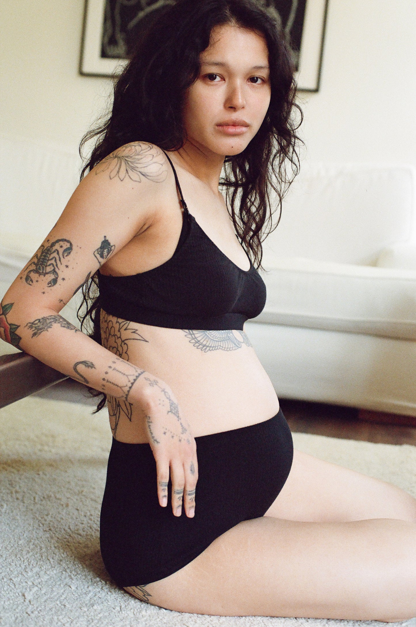 Jane Maternity Crop - Black