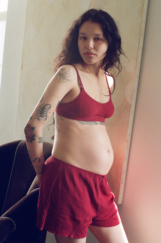 Jane Maternity Crop - Ruby