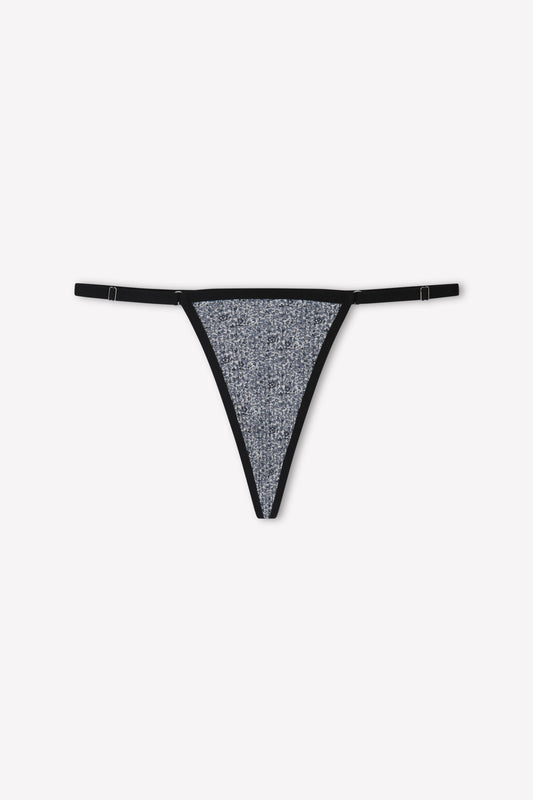 The Harri G-string in Midnight Floral by Juem on a white background.