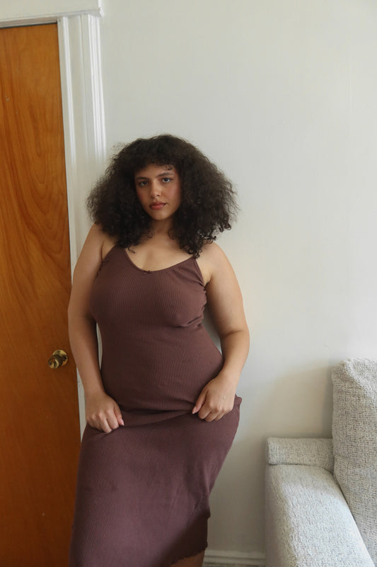 Rafi Midi Dress - Raisin