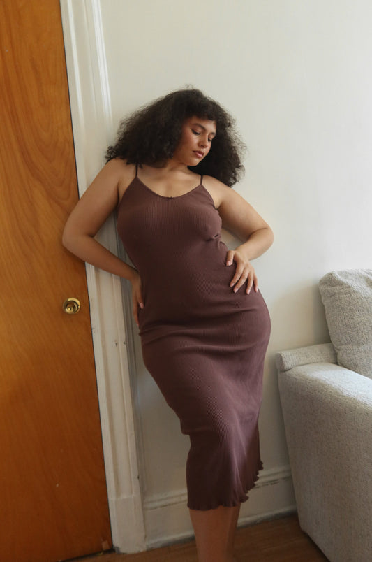 Rafi Midi Dress - Raisin