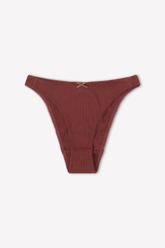The Lera Brief in Clay by Juem on a white background.