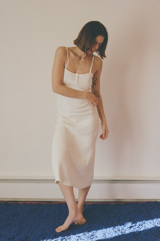 Dalia Midi Dress - Off White