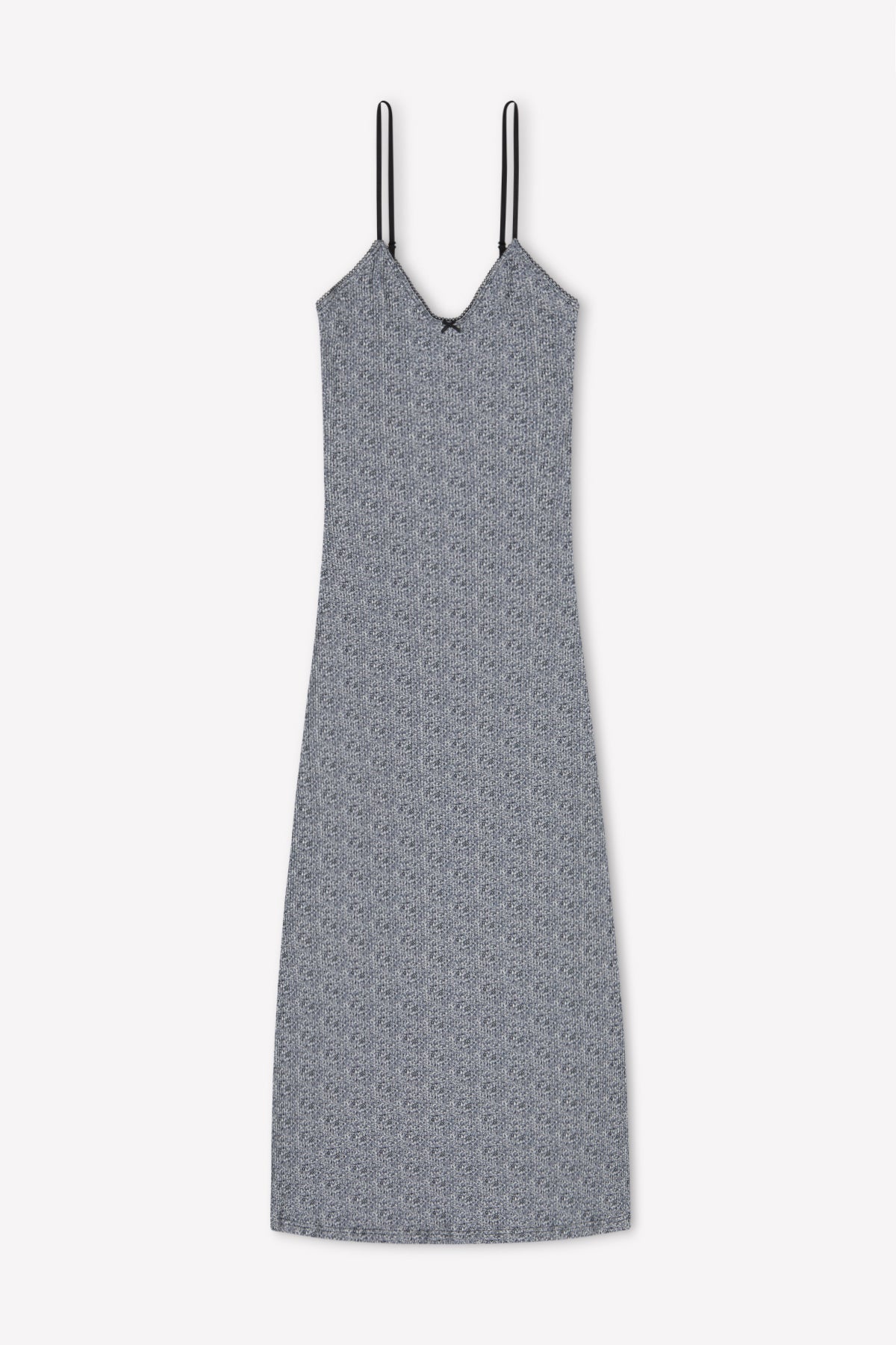 The Rafi Midi Dress in Midnight Floral by Juem on a white background.