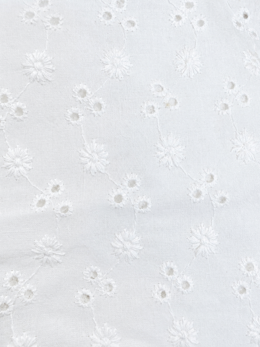Pearl Frill Top - White