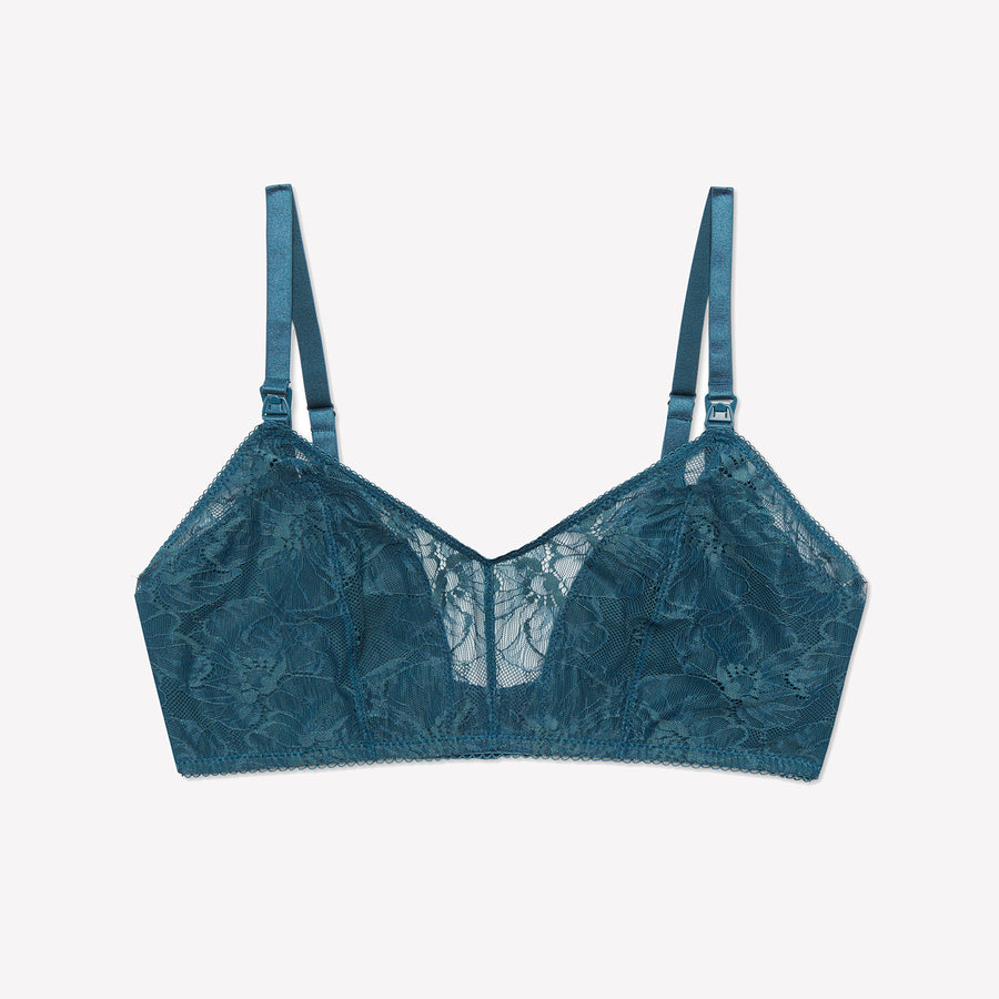 Blue Lace Soft and Supportive Full Coverage Nursing Bra for Easy Breastfeeding, Designed in Byron Bay Australia